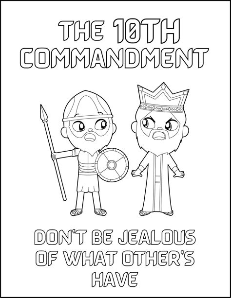 10 Commandments Coloring Pages