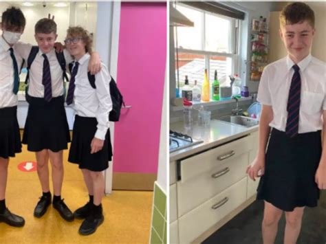 In Protest Boys Wear Skirts To School During Heatwave