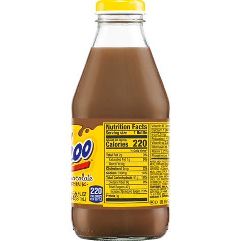 Yoo-hoo Chocolate Drink, 15.5 fl oz glass bottle