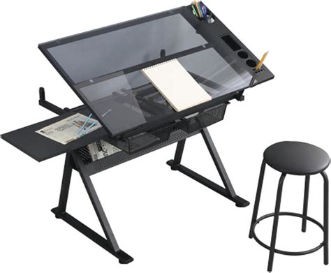 Amazon.com: TDQXTH Drafting Table,Drawing Desks for Artists with Chair ...