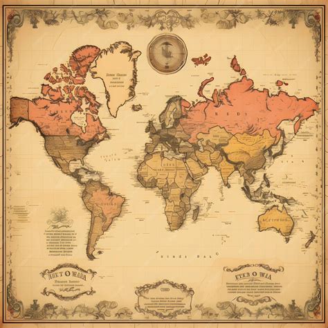 Antique World Map 的图像结果