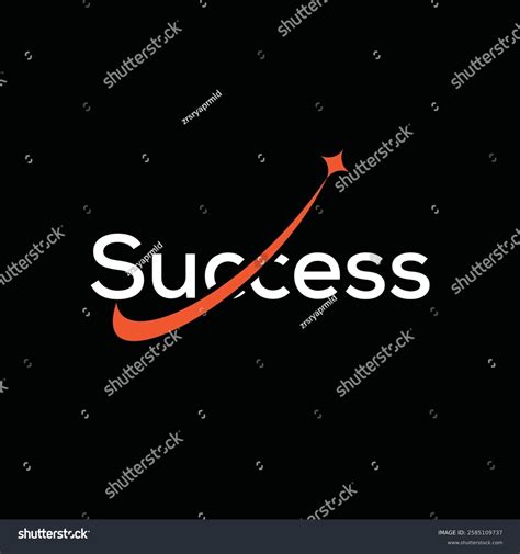 Typography Font Success Logo Design Vector Stock Vector (Royalty Free) 2585109737 | Shutterstock