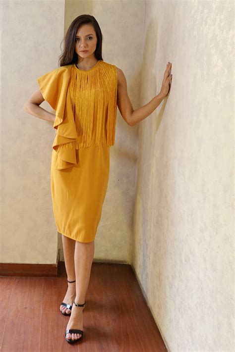 Fringe Dress with Ruffle