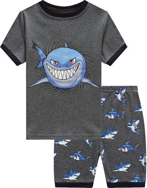 Buy Shark Pajama for Boys Toddler Cotton Shoht Sleeve Pijamas Sleepwear ...