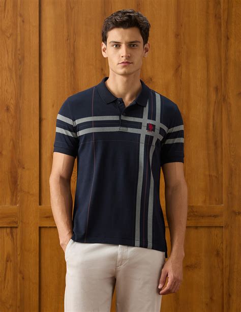 Vertical Striped Slim Fit Polo Shirt