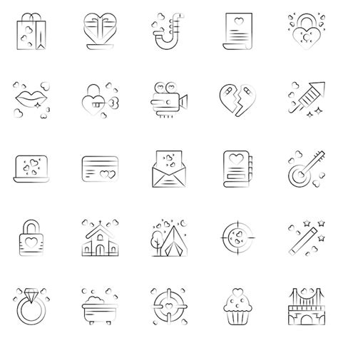 Love icons bundle vector illustration | Premium Vector