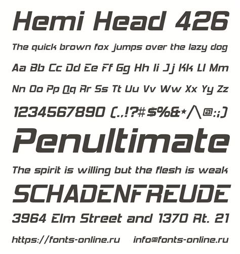 Hemi Head 426 font