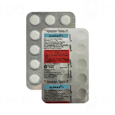 Alprax 1 Mg Tablet 15 - Uses, Side Effects, Dosage, Price | Truemeds
