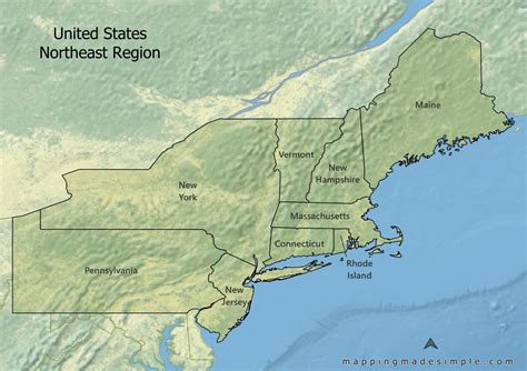 Maps of the USA Regions - Mapping Made Simple