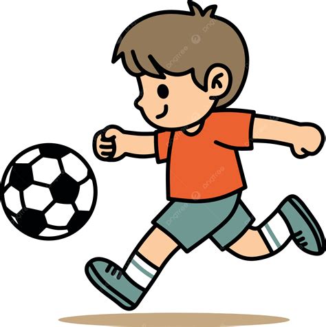 Boy Cartoon Playing Soccer Vector, Soccer, Cartoon, Kids PNG and Vector ...