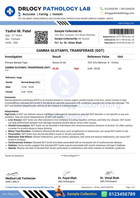 GGT Blood Test: Price, Normal Range & Results | Drlogy
