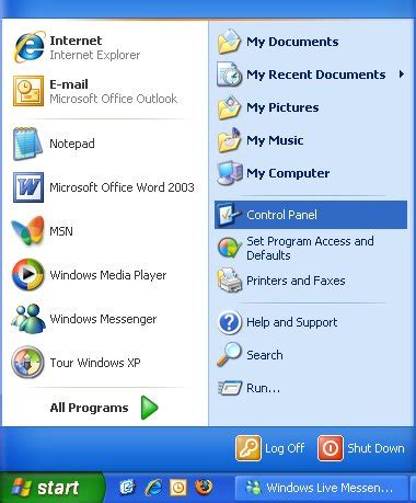 Image result for Windows XP Control Panel