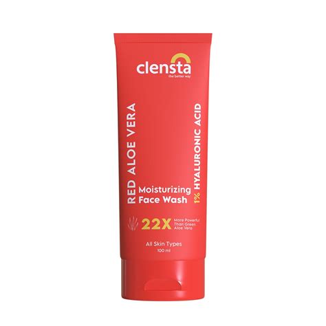 Clensta Red Aloe Vera Moisturizing Face Wash | Gentle Skin Cleanser ...