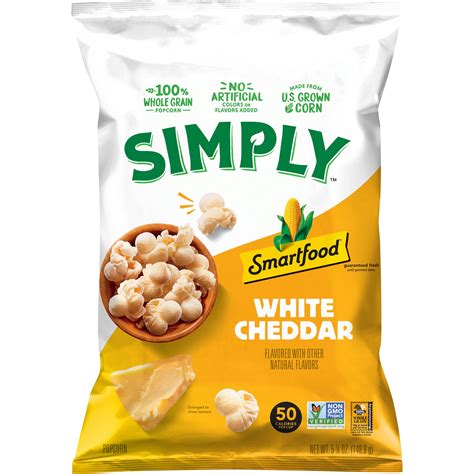 Cheesy Simply Smartfood White Cheddar Popcorn, 5.25 oz - Walmart.com