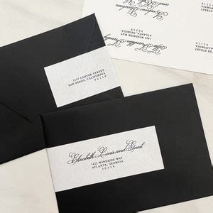 Diy Wedding Invitation Address Labels, Printable Romantic Script Envelope Sticker Template ...
