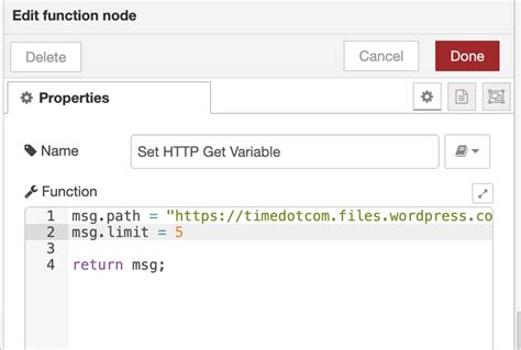 Node Red HTTP 的图像结果