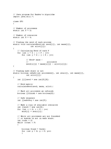 Image result for Bankers Algorithm Java Code