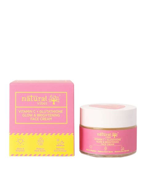 Natural Vibes Vitamin C + Glutathione Glow & Brightening Face Day & Ni ...