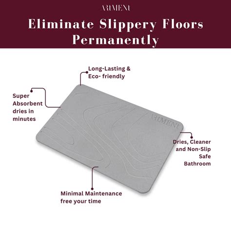 TerraDry Stone Bath Mat - Non-Slip Super Absorbent Diatomaceous Earth ...
