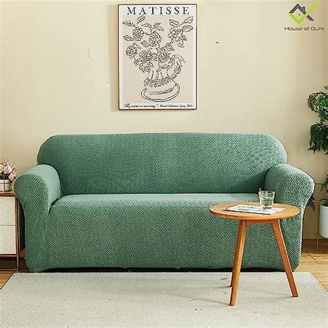 Lukzer Universal 3 Seater Jacquard Sofa Cover with 2 Cushion Covers ...