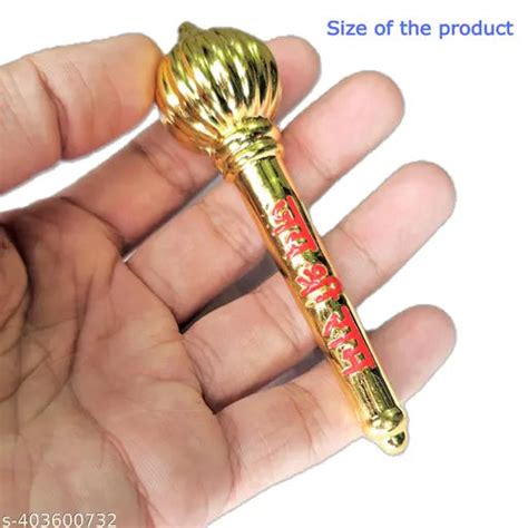 Hanuman Ji Gada Gold Metal Plated | FREE Hanuman Chalisa | Jai Shree ...