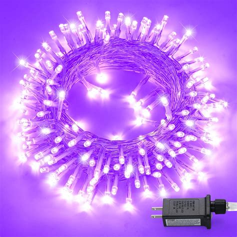 Amazon.com: JMEXSUSS 150 LED Purple Christmas Lights Indoor, 8 Modes ...