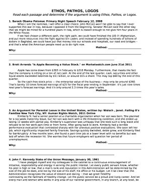 ethos pathos logos identifier online Doc Template | pdfFiller