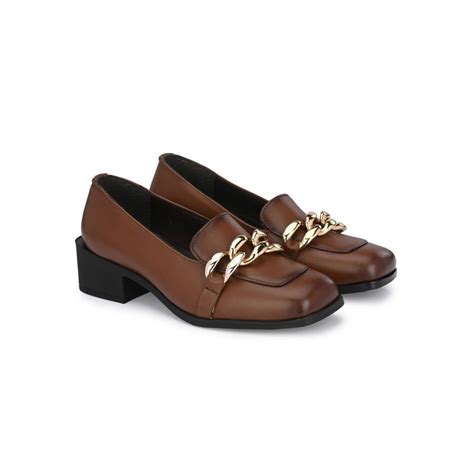 Buy Delize Womens Tan Solid Loafers Online