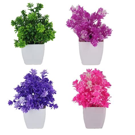 WDK Artificial Wild Bonsai Plant with Pot for Home/Office Table ...