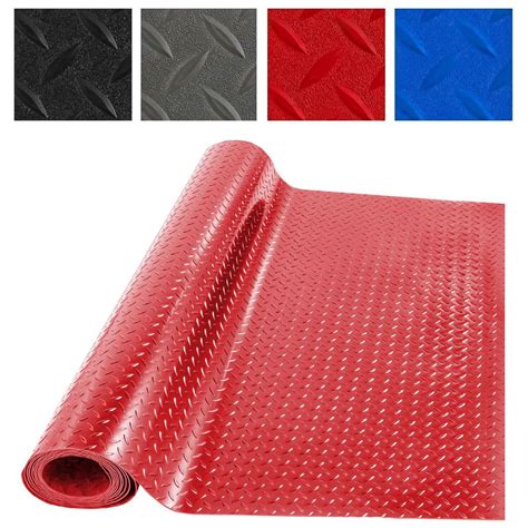 LUVCMFT Garage Floor Mat, 5 x 17 ft Diamond Plate Sheet PVC Roll for ...