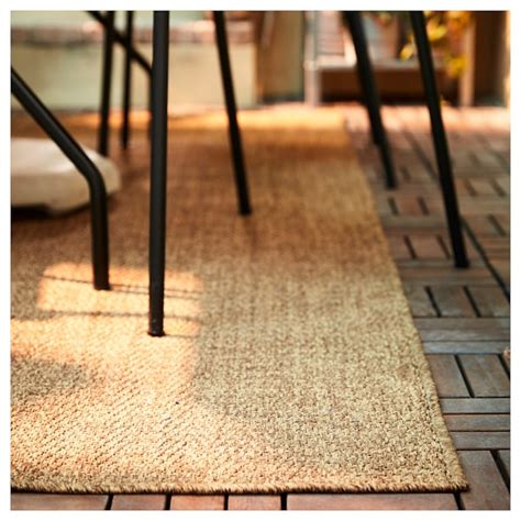 LYDERSHOLM rug flatwoven, in/outdoor, medium brown, 160x230 cm (5'3"x7 ...