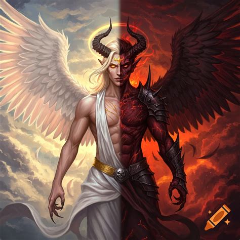 Half demon face man in hoodie holding emerald on Craiyon