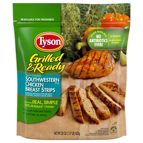 Tyson Fully Cooked Grilled Chicken Breast Strips, 51% OFF