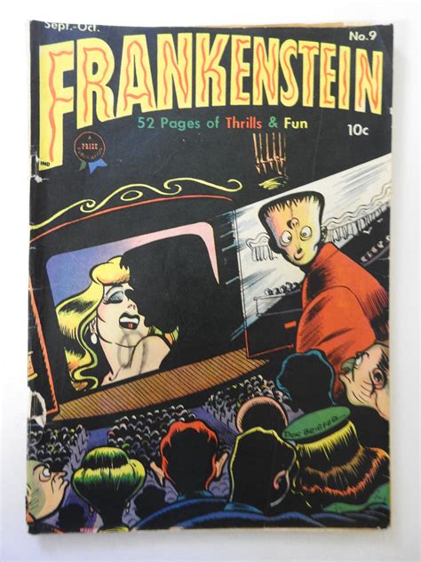 Frankenstein #9 VG- Condition moisture stain, 1/2 in spine split, ink ...