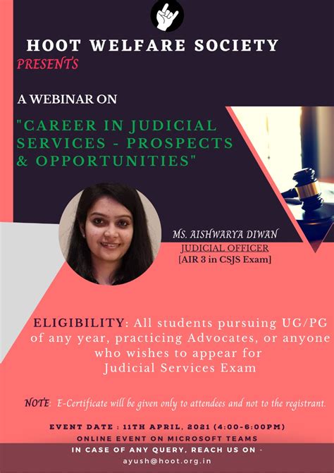 A WEBINAR ON “CAREER IN JUDICIAL SERVICES - PROSPECTS & OPPORTUNITIES ...