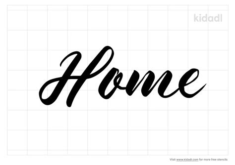 Free Home Cursive Letters Stencil | Stencil Printables | Kidadl