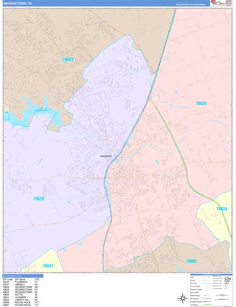 Georgetown Zip Code Map 的图像结果