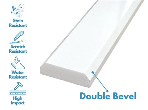 2 x 36 pulgadas Umbral de mármol de ingeniería de doble biselado para ...