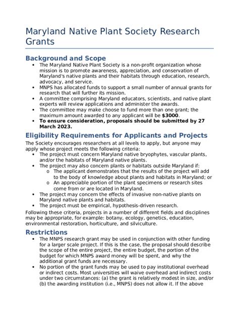 Maryland Native Plant Societies: Home - Research Guides Doc Template ...