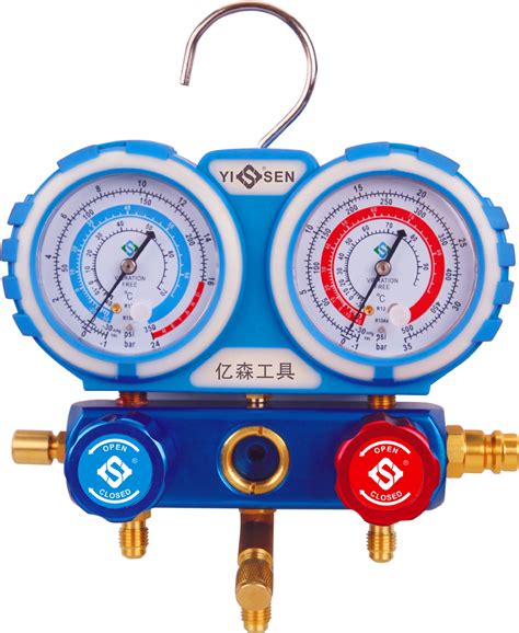 制冷设备耐震充油高低压力表、耐低温制冷设备压力表、高低压力表-压力表-制冷大市场