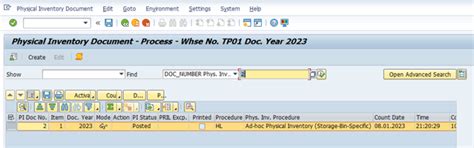 SAP EWM: Phy.Inv On Finding Missing HU In Warehouse
