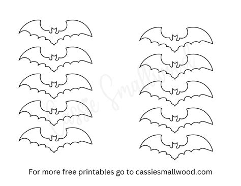 Free Printable Bat Templates (Small, Medium, and Large) - Cassie Smallwood