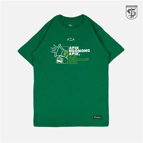 Jual Kaos Persebaya Apik Ngomong Apik - Green | Official Merchandise ...