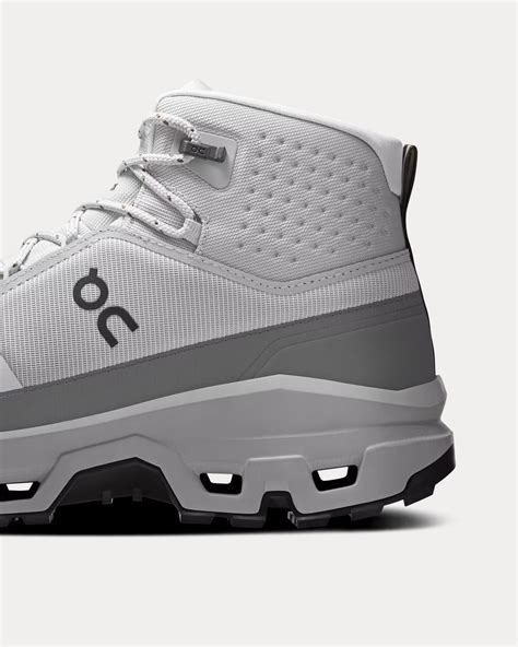 On Running Men's Cloudrock Mid Waterproof Glacier / Alloy Hiking Boots