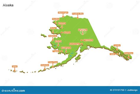 Alaska State Map With Cities