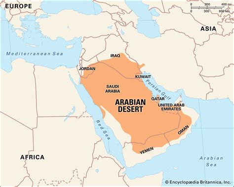 Arabian Desert | Facts, Definition, Temperature, Plants, Animals, & Map ...