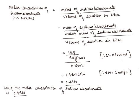 Sodium Bicarbonate Mol Weight