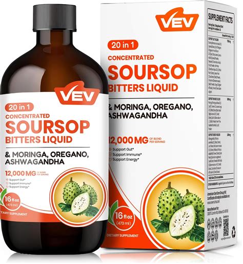 Amazon.com: Soursop Bitters Liquid 32 Ounces - 64 Servings - 20 Herb ...