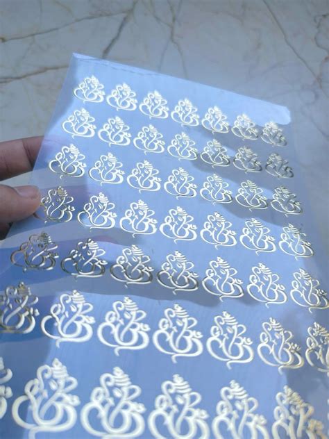Metallic insert sticker sheet - Ganeshji