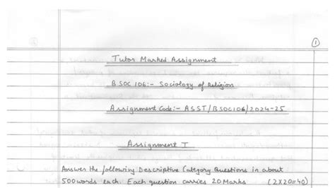 Sociology of Religion - BSOC 106 Tutor Marked Assignment B - Studocu